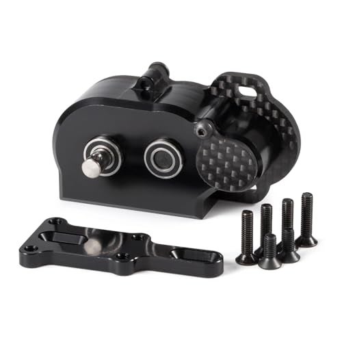 ZMHOBBY LCG Transmission NOD Tiny Gearbox with Adapter Plate for Straight Axle Axial AR44 AR45 AR60 Enduro Vanquish F9 F10 Black - Image 1