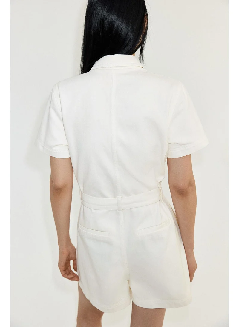 اتش اند ام Denim playsuit
