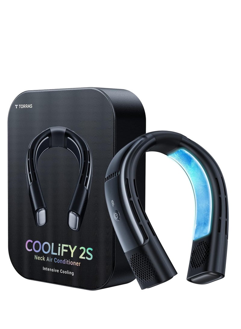مروحة عنق TORRAS 2025 COOLiFY 2S، 3 موديل، عمر بطارية ممتد 3-28 ساعة، مروحات عنق تهب هواء بارد، مكيف هواء عنق، مروحة عنق تبريد للعمل، التنزه، السفر. هدايا للأب، الزوج، الأب، أسود. - Image 1