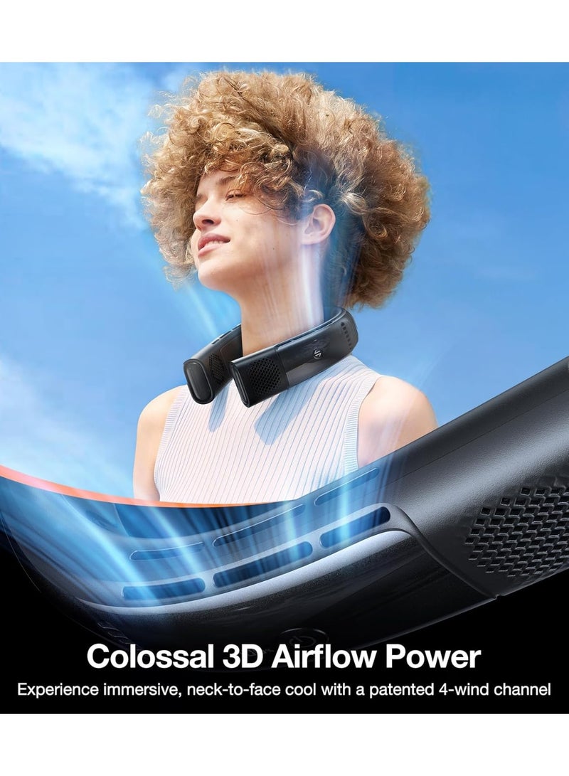 مروحة عنق TORRAS 2025 COOLiFY 2S، 3 موديل، عمر بطارية ممتد 3-28 ساعة، مروحات عنق تهب هواء بارد، مكيف هواء عنق، مروحة عنق تبريد للعمل، التنزه، السفر. هدايا للأب، الزوج، الأب، أسود. - Image 5