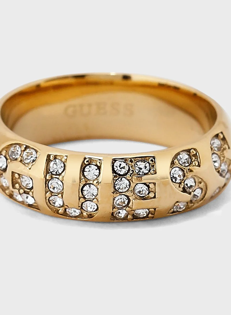 GUESS Logo Bold Ring