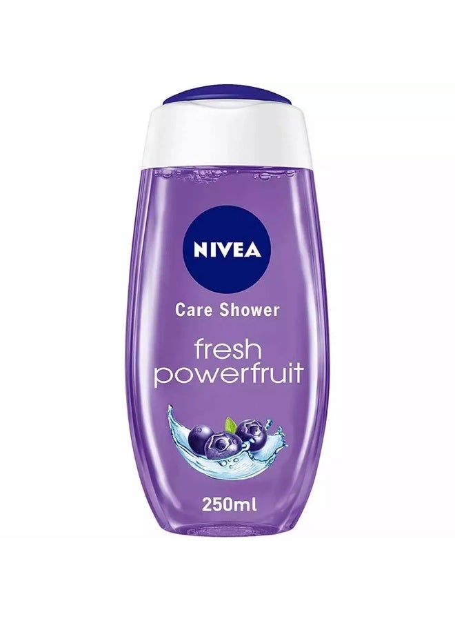 NIVEA Shower Gel Body Wash Fresh Powerfruit Antioxidants Blueberry Scent 250ml