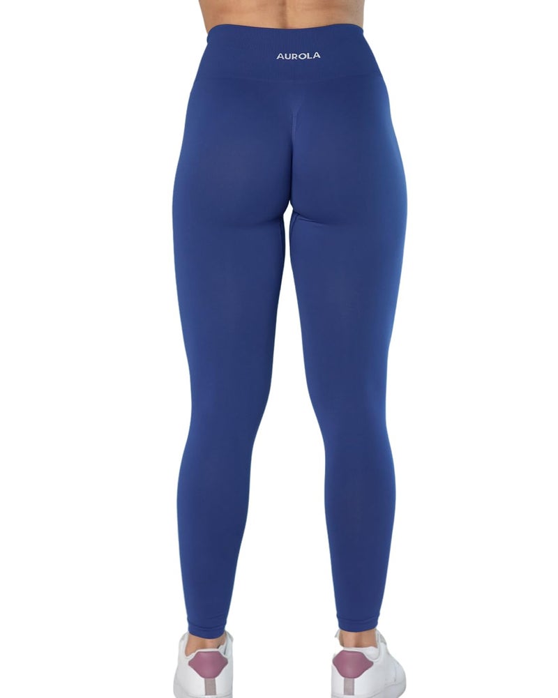 AUROLA Dream Collection Workout Leggings for Women High Waist Seamless Scrunch Athletic Running Gym Fitness Active Pants Surf The Web M - Image 3
