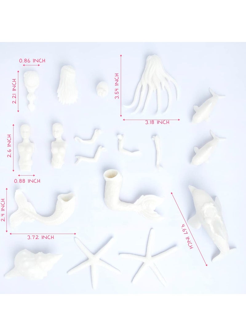 KASTWAVE Mermaid Painting Kit for Kids, Mermaid Toys Paint Your Own Mermaid Arts and Crafts Kits DIY Mermaid Statue Kit for Girls Ages 4 5 6 7 8 9 10 Years Old Mermaid Birthday Gift Party Favors - Image 3