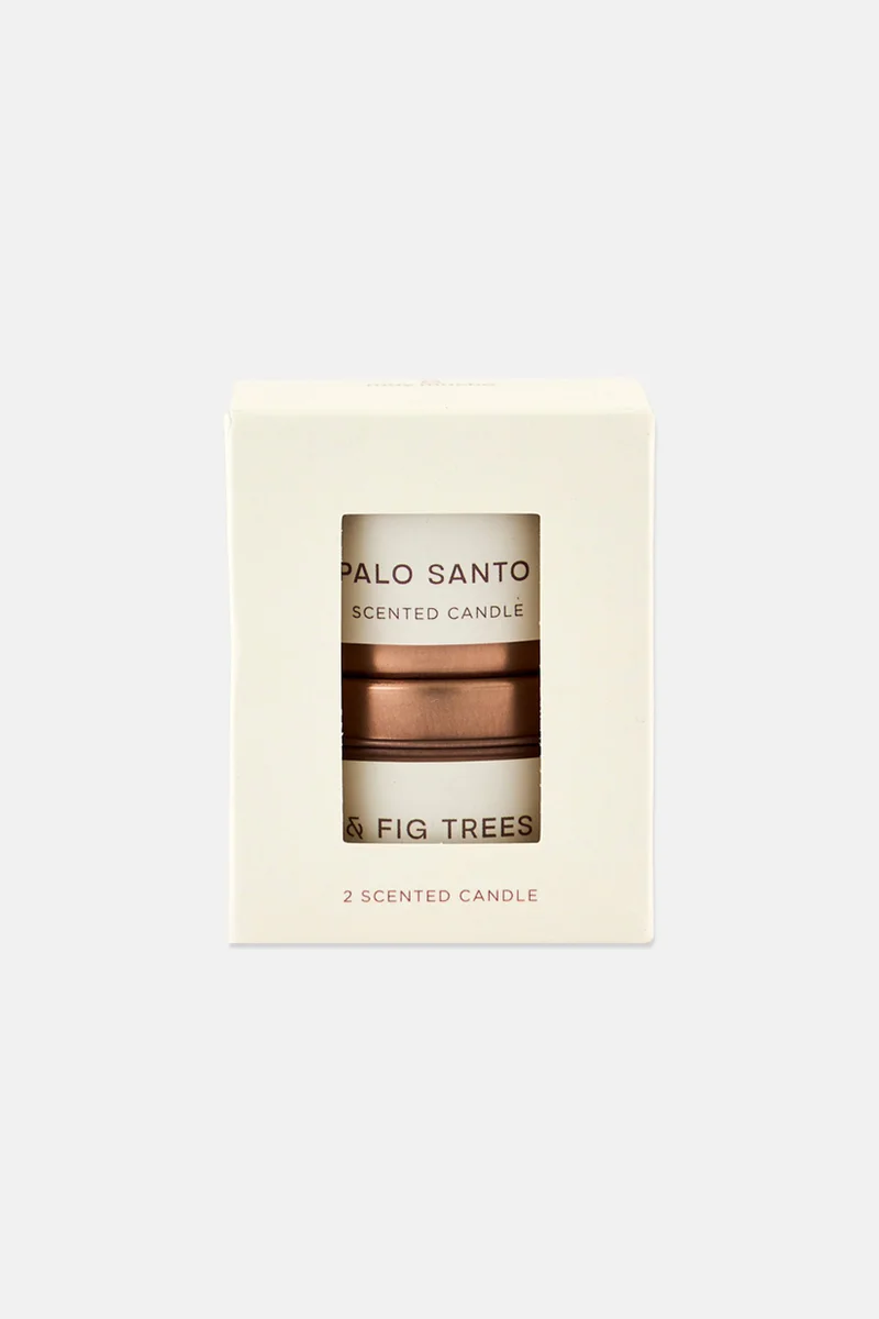 Muy Mucho 2 Pcs Palo Santo And Sand Fig Trees Scented Candle 55g