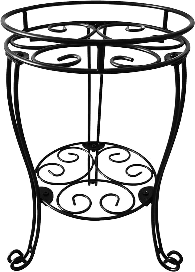 TREEZITEK TREEZITEK 189inch Tall Plant Stand for Flower Pot Heavy Duty Potted Holder Indoor Outdoor Metal Rustproof Iron Garden Container Round Supports Rack 