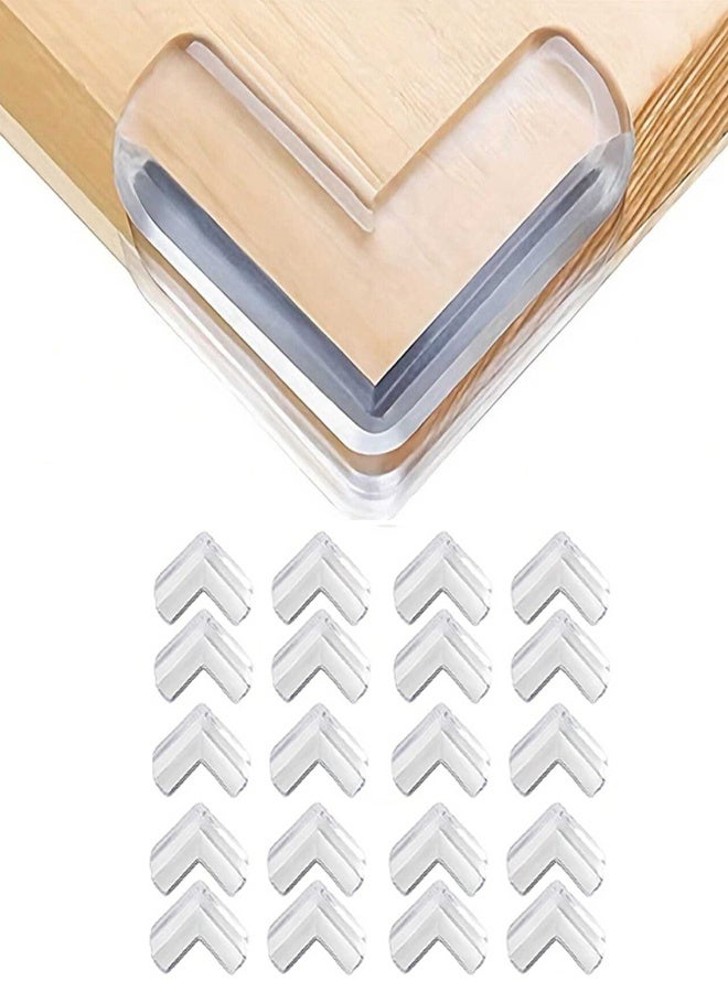 20-Pack Baby Safety Silicone Corner Protectors - High Strength Adhesive Gel, Clear Baby Safety Corner Guards, L-Shape Furniture Sharp Corner Protectors for Tables, Cabinets, Cribs - Image 4