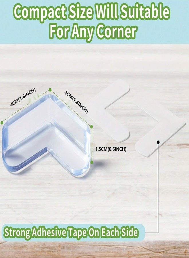 20-Pack Baby Safety Silicone Corner Protectors - High Strength Adhesive Gel, Clear Baby Safety Corner Guards, L-Shape Furniture Sharp Corner Protectors for Tables, Cabinets, Cribs - Image 3