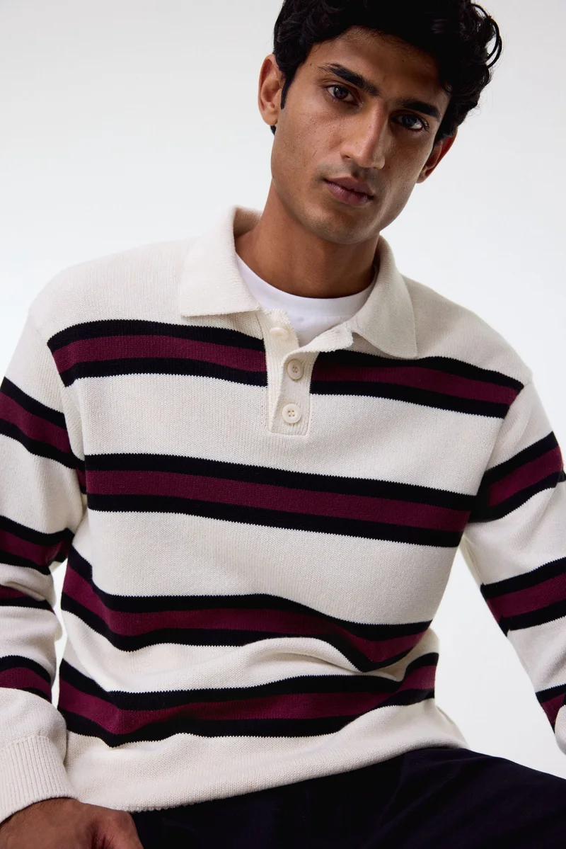 H&M Loose Fit Knitted polo shirt
