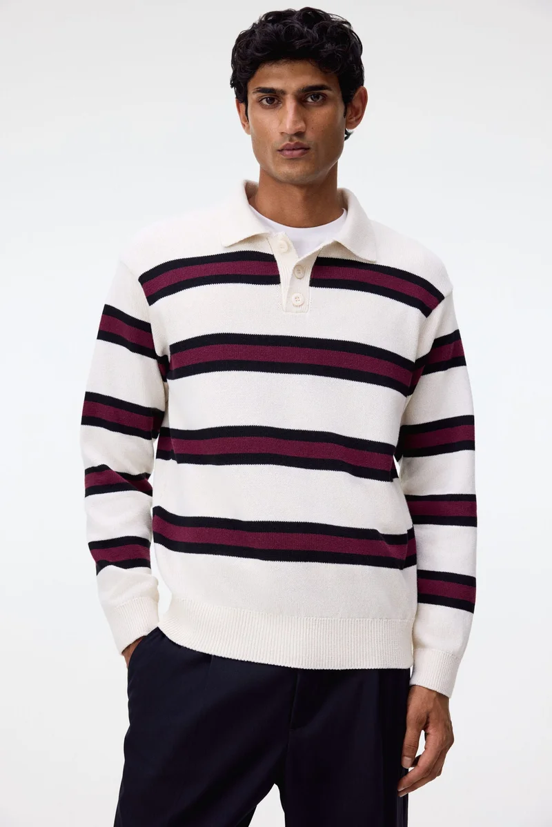 H&M Loose Fit Knitted polo shirt