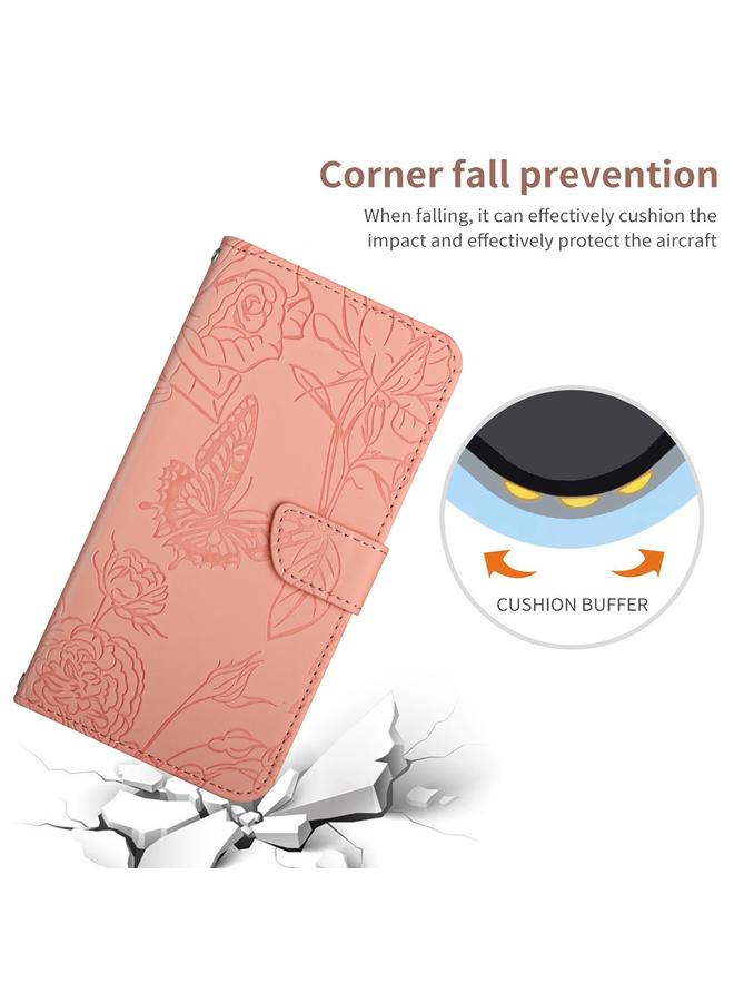 S-TOP Case For Samsung Galaxy S25 5G Skin Feel Butterfly Embossed Flip Leather Phone Case - Image 2