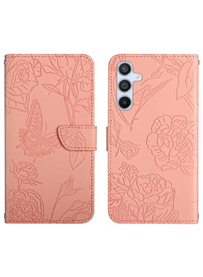 S-TOP Case For Samsung Galaxy S25 5G Skin Feel Butterfly Embossed Flip Leather Phone Case - Image 1