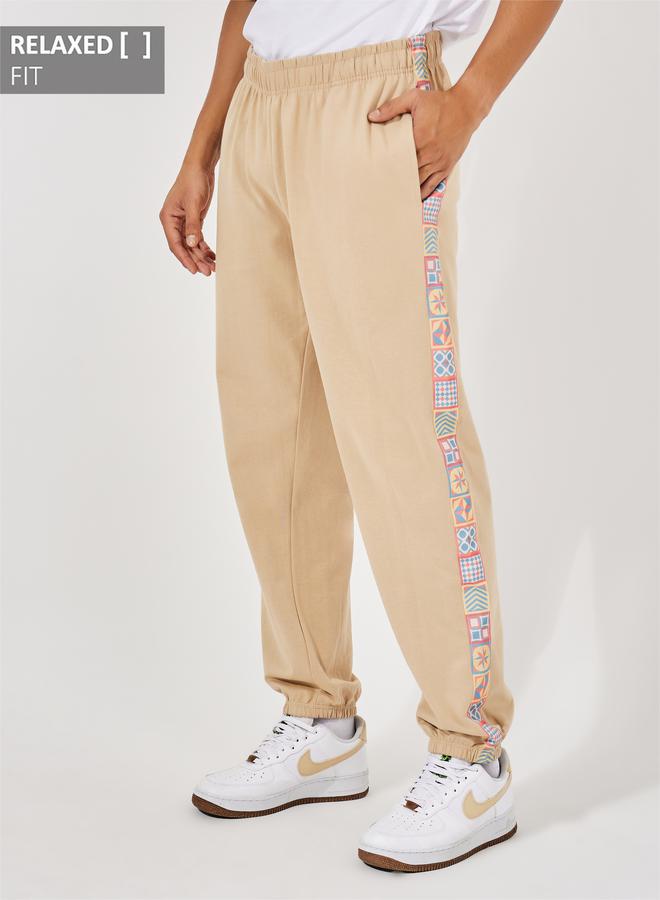 Styli Side Print Motif Relaxed Fit Joggers - Image 1