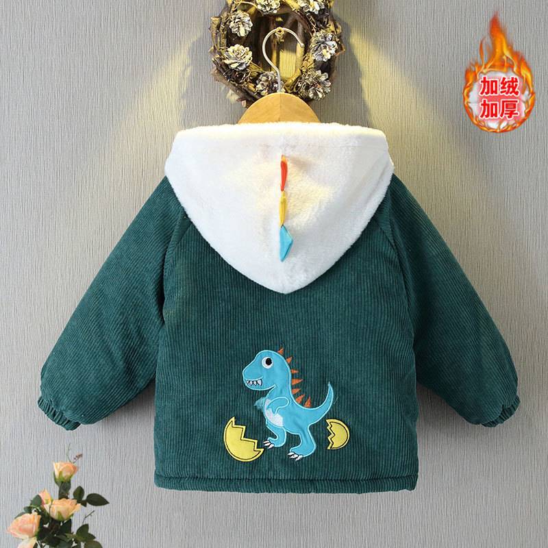 Children'S Clothing Boys Fleece-Lined Parker Cotton-Padded Jacket Baby Winter Western Style Cotton-Padded Jacket Coat Children'S Padded Cotton-Padded Jacket - Image 2