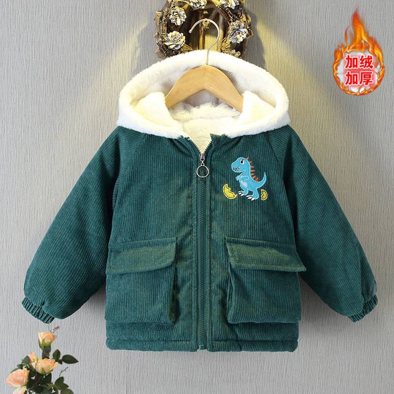 Children'S Clothing Boys Fleece-Lined Parker Cotton-Padded Jacket Baby Winter Western Style Cotton-Padded Jacket Coat Children'S Padded Cotton-Padded Jacket - Image 4