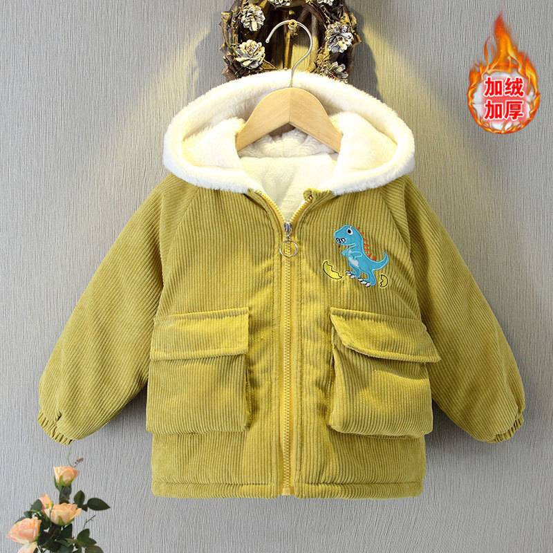 Children'S Clothing Boys Fleece-Lined Parker Cotton-Padded Jacket Baby Winter Western Style Cotton-Padded Jacket Coat Children'S Padded Cotton-Padded Jacket - Image 5