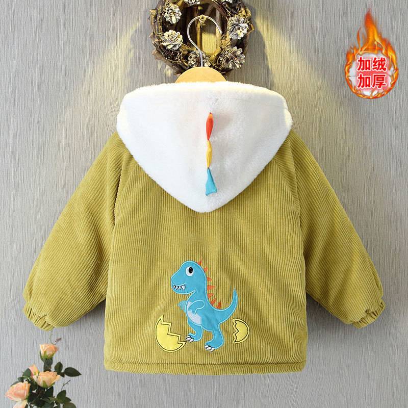Children'S Clothing Boys Fleece-Lined Parker Cotton-Padded Jacket Baby Winter Western Style Cotton-Padded Jacket Coat Children'S Padded Cotton-Padded Jacket - Image 3