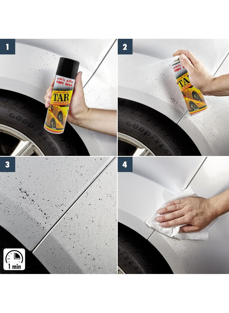 Safi Wax Tar Remover Spray, 450ml - Powerful Asphalt and Tar Cleaner, Safe for All Vehicle Surfaces, Quick and Easy Application, No Damage to Paint or Chrome - Image 4