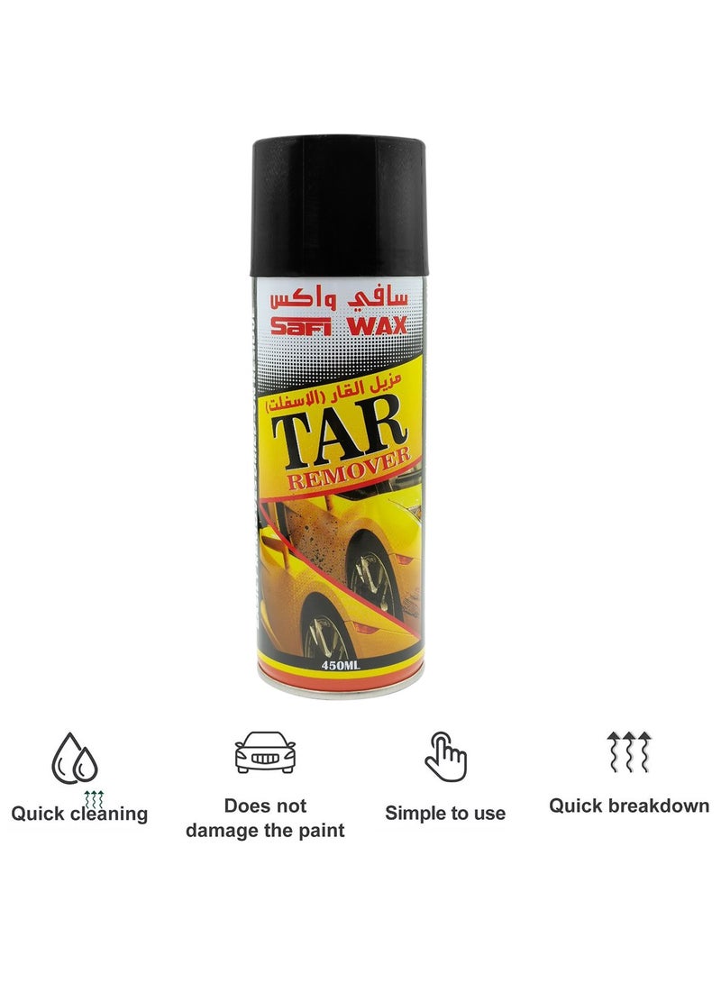 Safi Wax Tar Remover Spray, 450ml - Powerful Asphalt and Tar Cleaner, Safe for All Vehicle Surfaces, Quick and Easy Application, No Damage to Paint or Chrome - Image 3