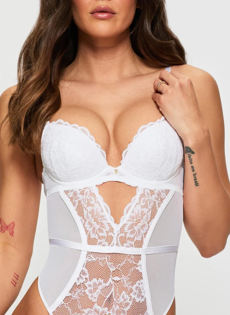 آن سمرز لانجري دانتيل مثير من آن سمرز بلون أبيض