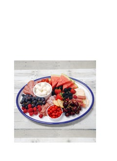 SAQOWARE Melamine Round Tray 45 cm | Sahan | Round Food Serving Tray | Group Food Plate | Biriyani,Mandi,Arabic food Serving Plate | Ramadan Food serving Tray and Fruits and Vegitable  - Image 4