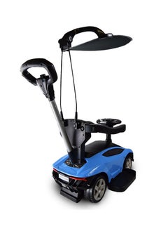 LAMBORGHINI Lamborghini Kids Pusher Car umberlla with Rideon - Blue  - Image 3