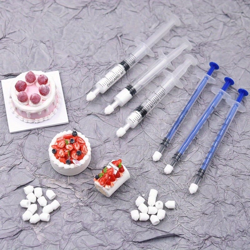 3pcs Miniature Cake Clay Piping Nozzle Tips Set Handmade Ultra Light Flower Additions - Image 1