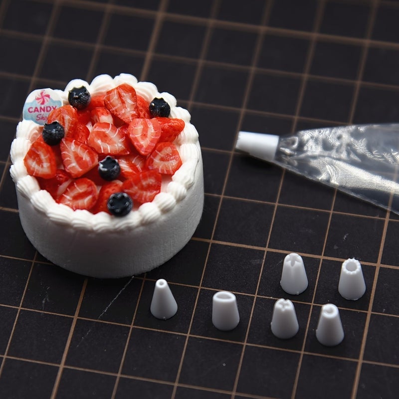3pcs Miniature Cake Clay Piping Nozzle Tips Set Handmade Ultra Light Flower Additions - Image 5