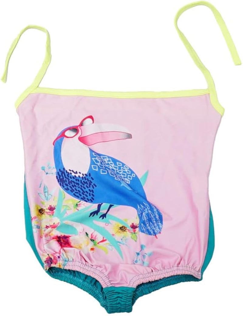 Perfect M-703-120 Girls Cut Out Swimsuit 3 Years 4 Years - Multi Color
