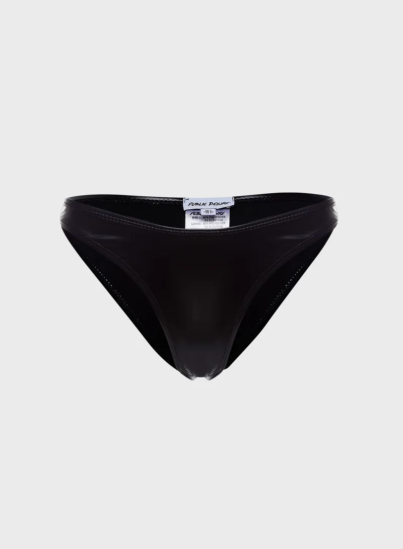 PUBLIC DESIRE Vinyl Bikini Bottoms