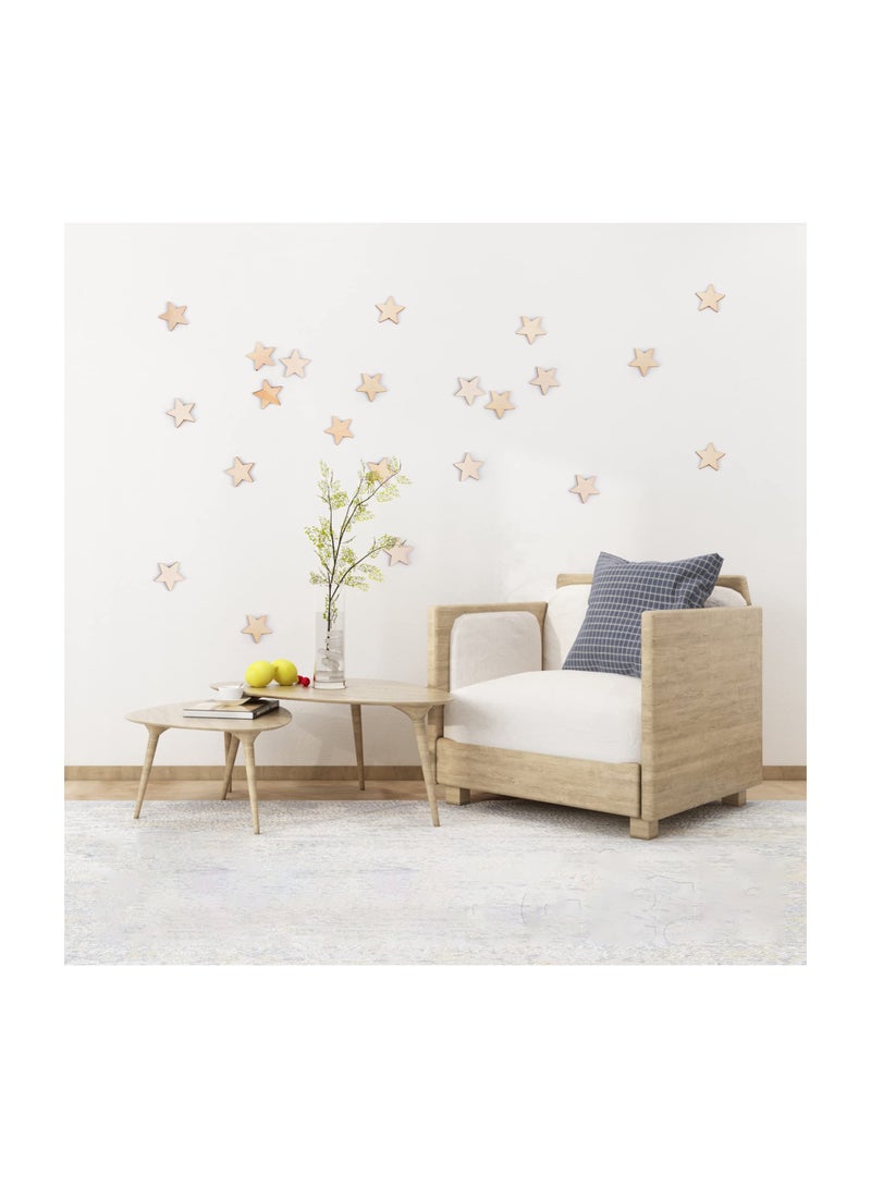 SYOSI 200Pcs Unfinished Wood Craft Stars Natural Wooden Blanks Pentagram Star for Party Wedding and Crafts DIY Projects - Image 4