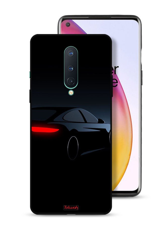 Tolwak غطاء حماية لهاتف OnePlus 8 5G - سيارة داكنة - Image 1