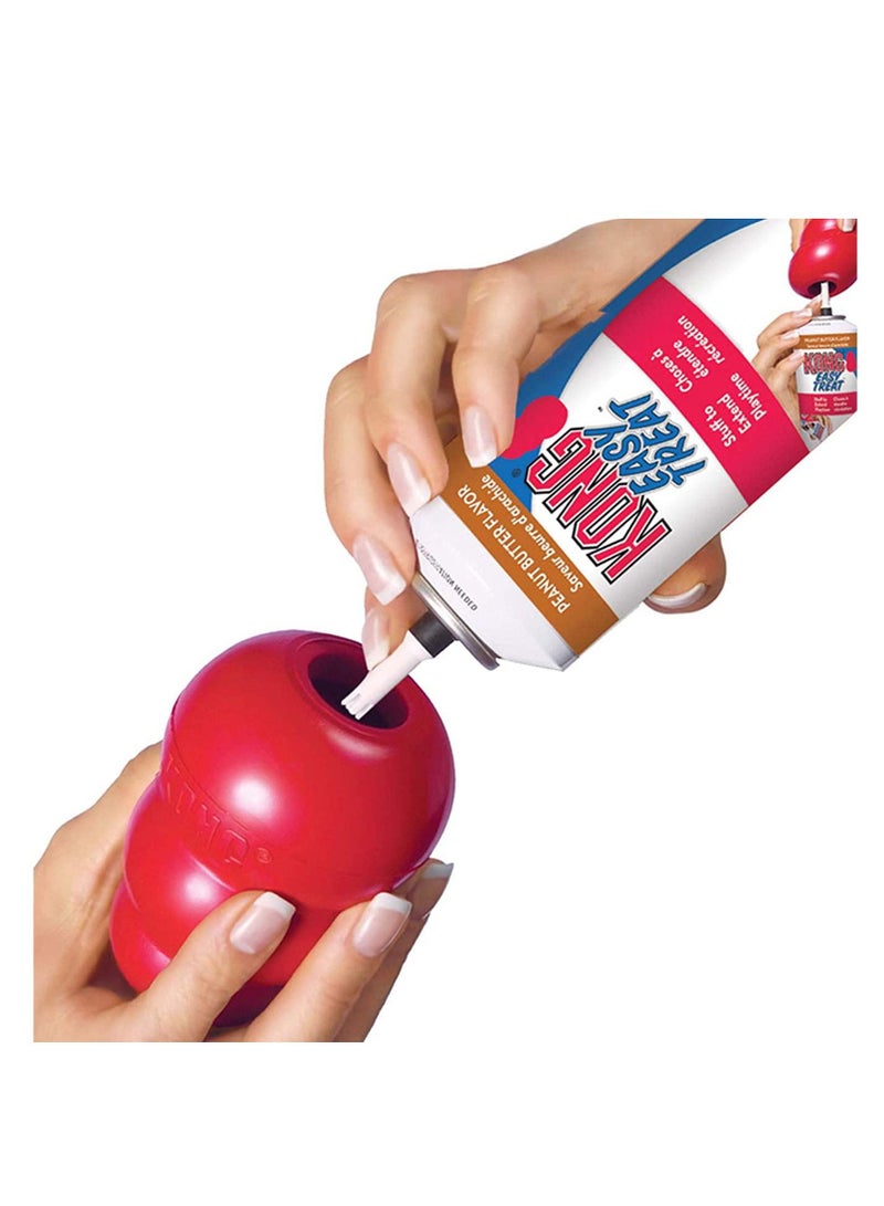 كونج لعبة الكلاب المصنوعة من مطاط طبيعي قوي – تصميم أيقوني للمضغ والمطاردة والاسترجاع مع متانة عالية وإمكانية حشو المكافآت لتعزيز التحفيز الذهني وغريزة اللعب - Image 4