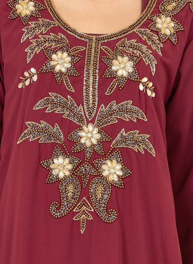 Styli Handwork Beaded Detail Jalabiya