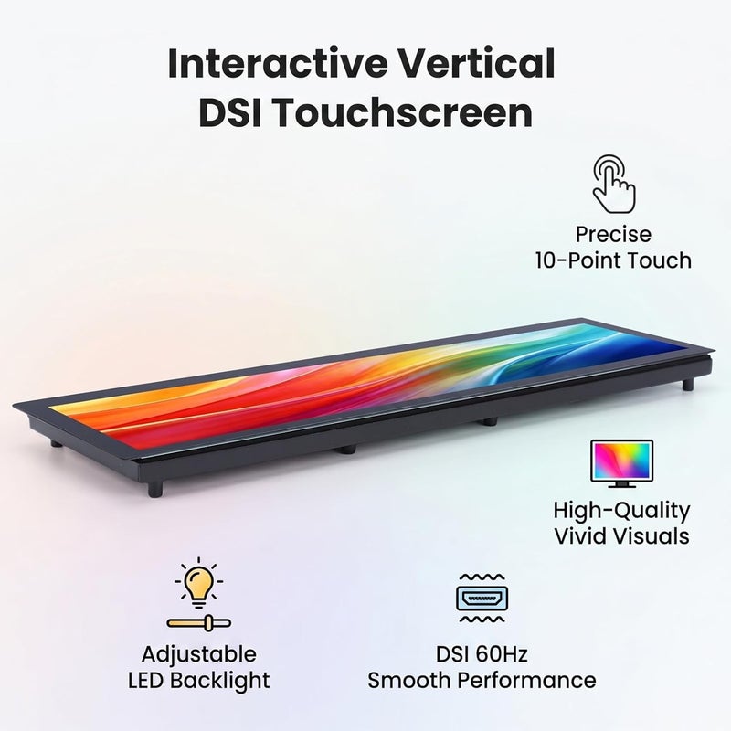 EBTOOLS 8.8 Inch DSI Capacitive Touch Display, 10 Point Resolution Full Lamination, with 60Hz Refresh Rate and Software Controlled Backlight, for 5 4B 3B CM3 - Image 3
