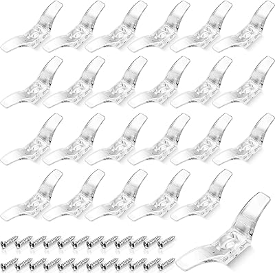 Jetec Jetec Blind Cord Cleats Safety Rope Cleats Plastic Transparent Window Cord Cleats Blind Cord Winders with Screws for  - Image 1