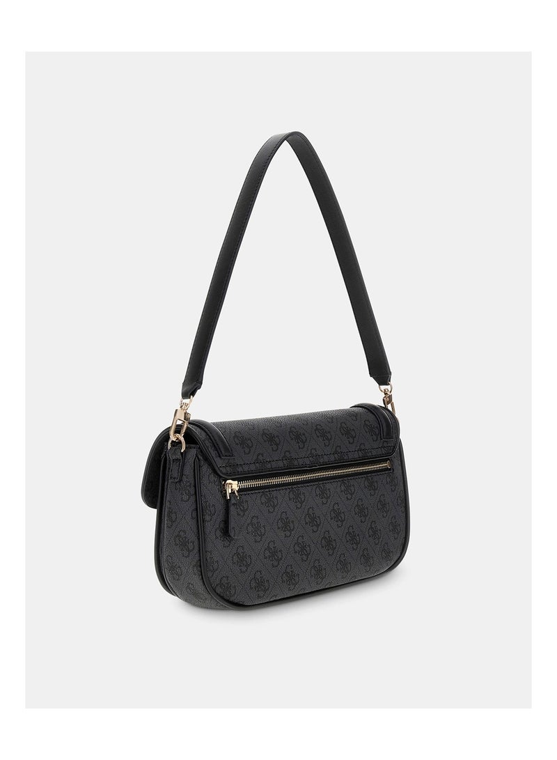 جس حقيبة كروسبودي سوداء من GUESS بشعار العلامة التجارية وإبزيم ذهبي على شكل حرف "G" - حقيبة كتف أنيقة للاستخدام اليومي - Image 3