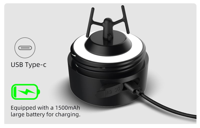 RHYNOFIT خلاط بروتين كهربائي قابل لإعادة الشحن USB C، أكواب للبروتين وبدائل الوجبات، خالي من BPA، مصنوع من تريتان، 29 أونصة، برتقالي - Image 3