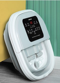 GREEN LION Foldable Foot Bath Massager with 8L Water Capacity / 4 Massage Modes / 420W Rated Power / Intelligent Timing / 8 Groups of Roller Massager / Digital Display / Bubble Surfing / Folding Storage - Grey  - Image 3