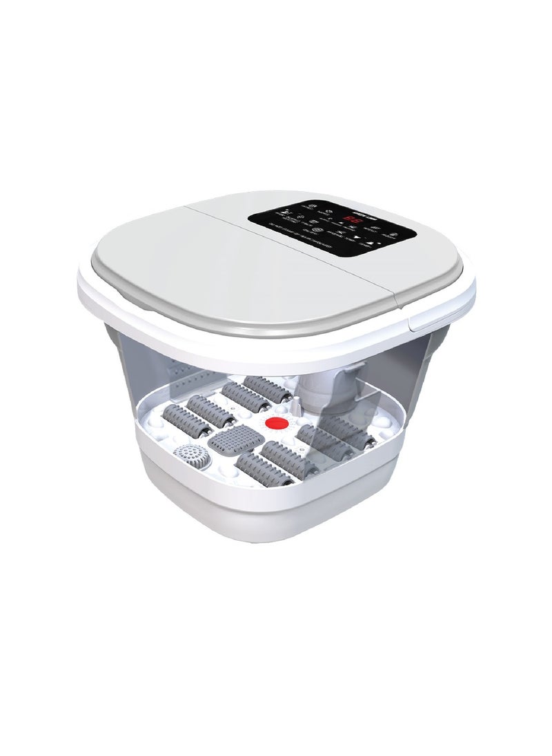 GREEN LION Foldable Foot Bath Massager with 8L Water Capacity / 4 Massage Modes / 420W Rated Power / Intelligent Timing / 8 Groups of Roller Massager / Digital Display / Bubble Surfing / Folding Storage - Grey  - Image 3