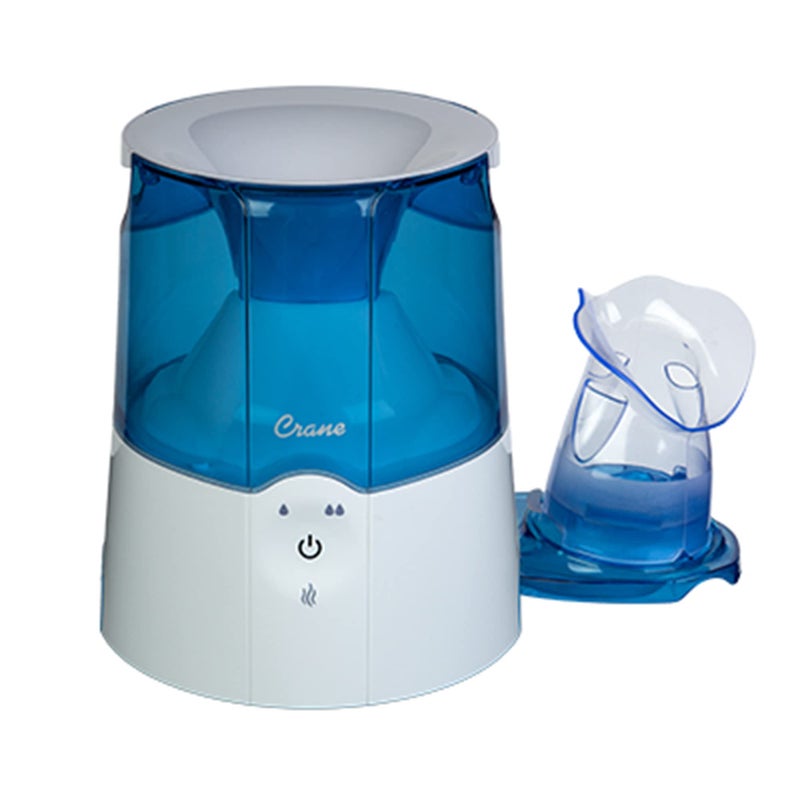 Crane Steam Inhaler & Warm Mist Humidifier, 0.5 Gallon, Humidifier FSA Eligible, Blue & White, Ideal Humidifiers for Bedroom, Sinus Inhaler, Vaporizer HSA, Vaporizer For Congestion - Image 4