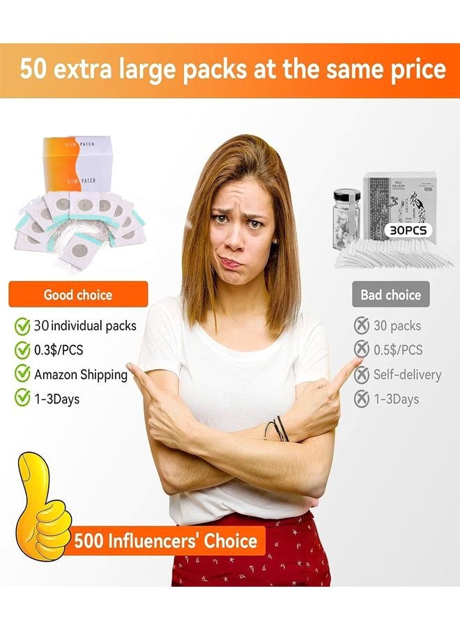 MQ - 30 Pack Effective Sticker Slim Patch, All Natural Ingredients, High quality Non-woven Fabric Material and Easy To Use, Effective Natural Belly Button Stickers Metabolize Fats, Carbs and Sugars - Image 1