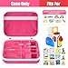 casmilee Case Compatible with Little Tikes Story Dream Machine Starter Set Toys Storage Bag with 5 DIY Embroidery Patches Organizer for Projector Storytime Books and Audio Character Pink Letters Box Only - Image 4
