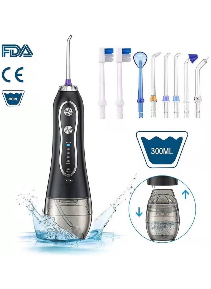عربست Cordless Water Flosser Teeth Cleaner with 5 DIY Modes and Tips, Professional Portable Dental Oral Flossing Irrigator for Braces, IPX7 Waterproof, 300ML Water Tank for Home Travel - Image 2