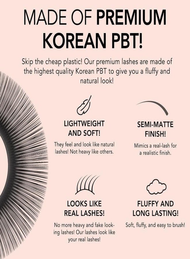 KIARA SKY LASH Premium Cashmere Easy Fan Lash Extensions | Soft Semi-matte natural finish | Fans like Butter | For Professional Eyelash Extensions Use Only | Black, (CC-0.03-14mm) - Image 3