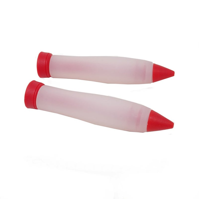 Yueton yueton Pack of 2 Silicone Food Writing Pen Cake Cookie Cream Pastry Chocolate Decorating Pen DIY Personalized Cake 