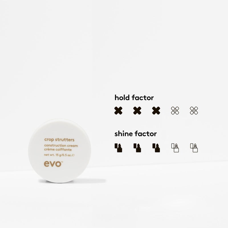 EVO Crop Strutters Construction Cream - Travel Size, Medium Hold Hair Styling Cream For Definition, Texture, Style Control & Medium Shine - 0.5oz - Image 2