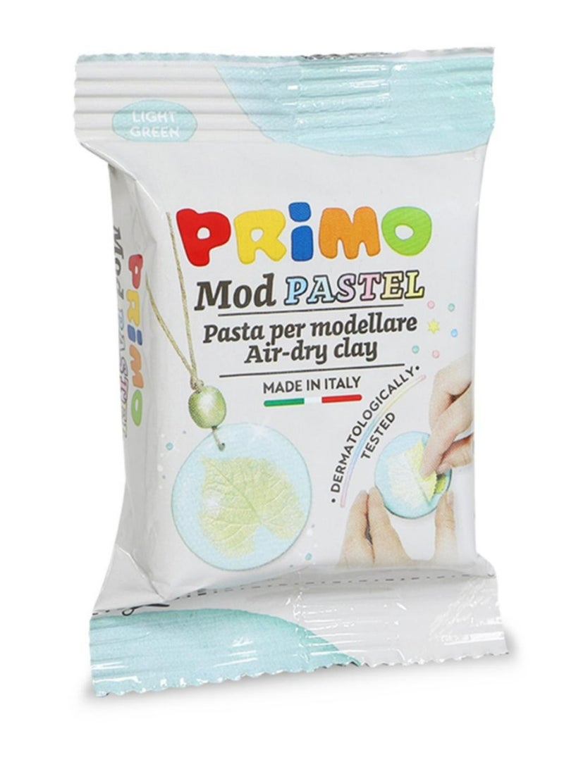 Primo Air-Dry Clay, Green Clay, 250g, Screen-Free Activity for Kids, Develops Fine Motor Skills, Enhances Sensory Development, Dries to Hard, Modeling Clay, Non-Toxic, For Home or Classroom Use