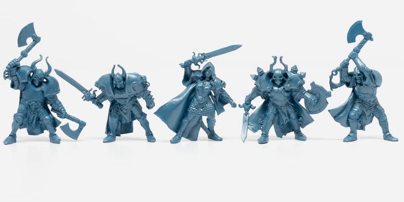 Fantasy Battles Creature Mini Action Figure Playset- Wariors 2 ʺ Fantasy Figures - XL 1/32nd Scale DND 5 pcs Characters Accessories RPGs and Soldiers - Image 1