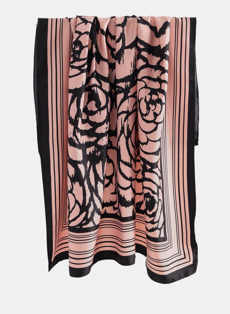 Carina Floral Printed Square Scarf - Image 1